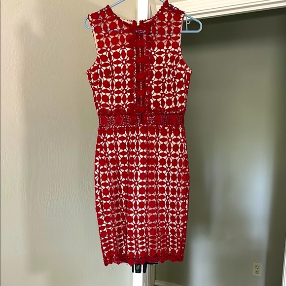 Aqua Dresses & Skirts - Aqua Elegant Red Lace Dress